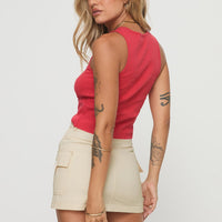 Torres Cargo Mini Skirt Cream