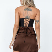The Smith Mini Skirt Brown
