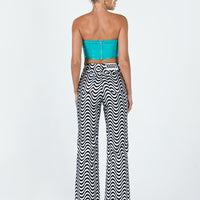 The Ragged Priest Wave Jeans Glitter Denim Silver / Black
