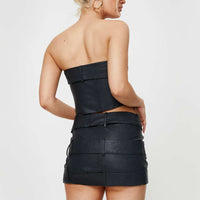 JGR & STN Brooklyn Mini Skirt Black