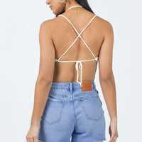 Cairo Ripped Denim Shorts Denim