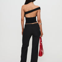 Socialista Pinstripe Pant Black