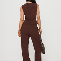 That Sweet Set Brown Pinstripe