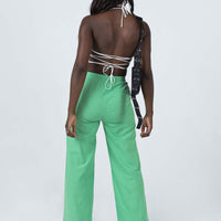 Aubrie Wide Leg Pants Green
