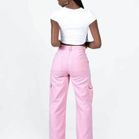 Adelaide Cargo Jeans Pink