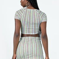 Anni Stripe Mini Skirt Multi