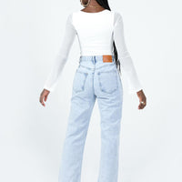 Queenstown Straight Leg Jeans Light Wash Denim