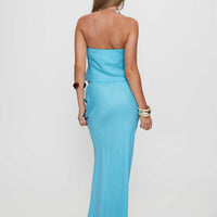 Lucelia Maxi Skirt Aqua