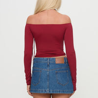 Nicolina Low Rise Denim Mini Skirt Light Wash Tall