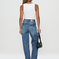 Carsen Wide Leg Jeans Washed Blue