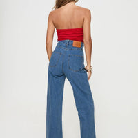 Zephee High Rise Wide Leg Jeans Light Wash