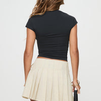 Kippers Wrap Mini Skirt Oat