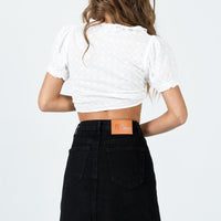 Banksia Denim Mini Skirt Black