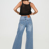 Colemane Mid Rise Flared Jeans Angel Blue