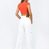 Vincent Cargo Jean White