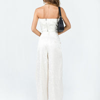 Amalia Pants Beige Satin