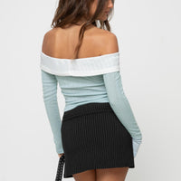 Roby Pinstripe Skort Black