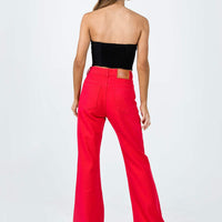 Cabarita Lounge Denim Jeans Red
