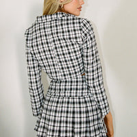 As If Mini Skirt Black Check