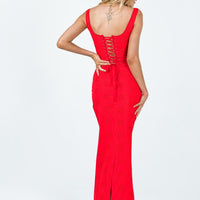 Flowerfields Maxi Skirt Red