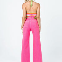 Popsicle Straight Leg Denim Jeans Pink