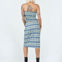 Motel Harriet Skirt Colourpop Check Blue