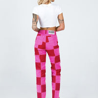 The Ragged Priest Muse Denim Jeans Pink & Red
