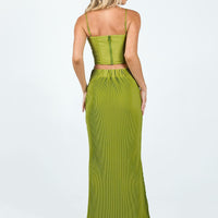 Topakas Plisse Maxi Skirt Green