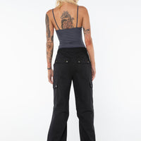 Fallout Mid Rise Cargo Pants Black Tall