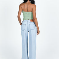 Hogan Straight Leg Jeans Light Wash Denim