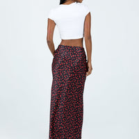 Jodie Maxi Skirt Black Floral