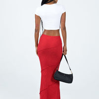 Oscar Maxi Skirt Red