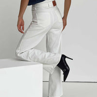 Karol V-waist Jeans White Denim