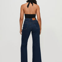 Thearlie High Rise Flared Jeans Dark Wash
