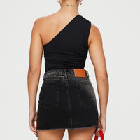 Jellicoe Spliced Denim Skirt Black Wash