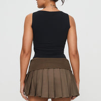 Fantasies Pleated Mini Skort Grey