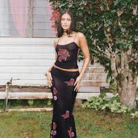 Brookie Mesh Set Black Floral