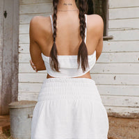Trevani Ribbon Mini Skirt Ivory