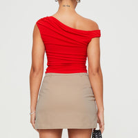 Grimaldi Mini Skirt Beige