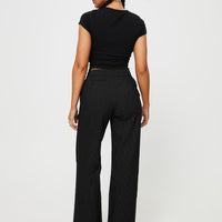 Jeller Pinstripe Pants Black