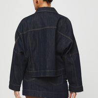 Hughes Mini Skirt Dark Wash Denim Petite