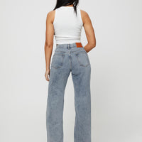 Krena Adjustable High Mid Rise Jeans Mid Wash