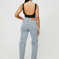 Kalinda High Rise Straight Leg Jeans Blue