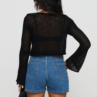 Saldana Shorts Mid Blue Denim Petite