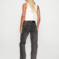 Better Half Low Rise Straight Leg Jeans Charcoal