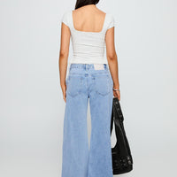 Reaper Mid Rise Baggy Jeans Light Blue Wash
