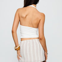 Hide And Seek Mini Skirt Beige Multi