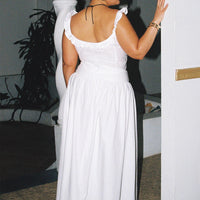 Valerio Maxi Skirt White Curve