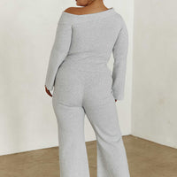 Try Me Knit Pants Grey Curve