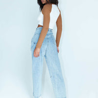 Tanesha Cargo Lightwash Denim Jeans